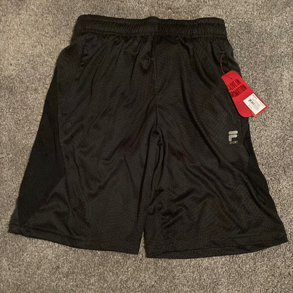 Boys Black Fila Shorts With Tags